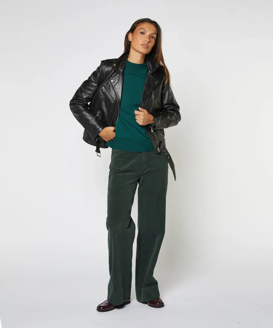 Rodier giacca perfetta pelle nera slim