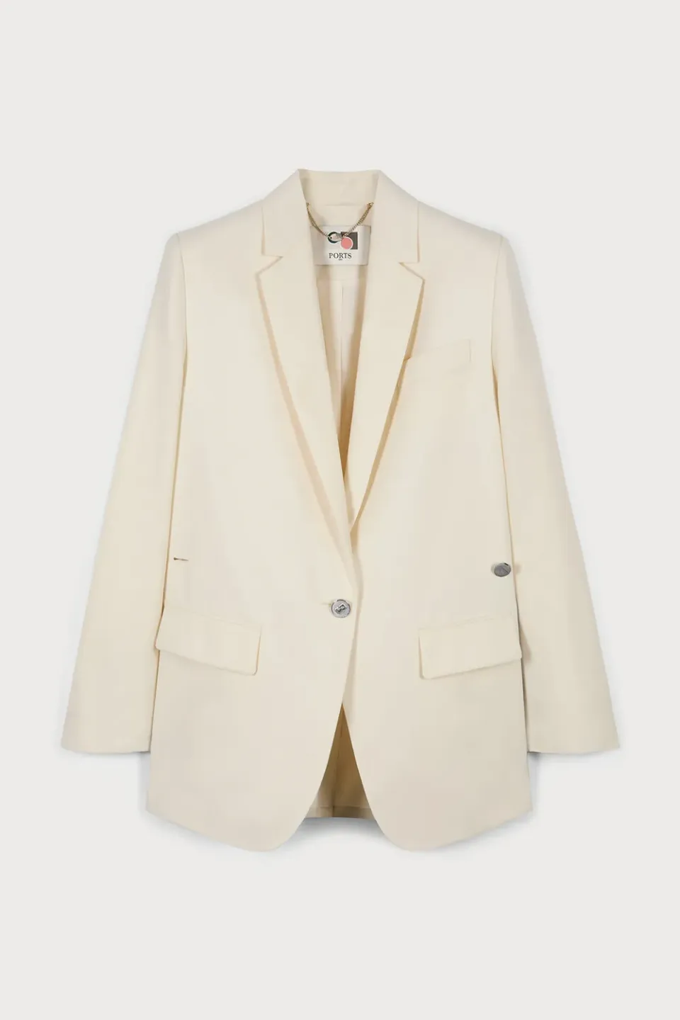PORTS 1961 PW125BDB05 blazer avorio monopetto donna