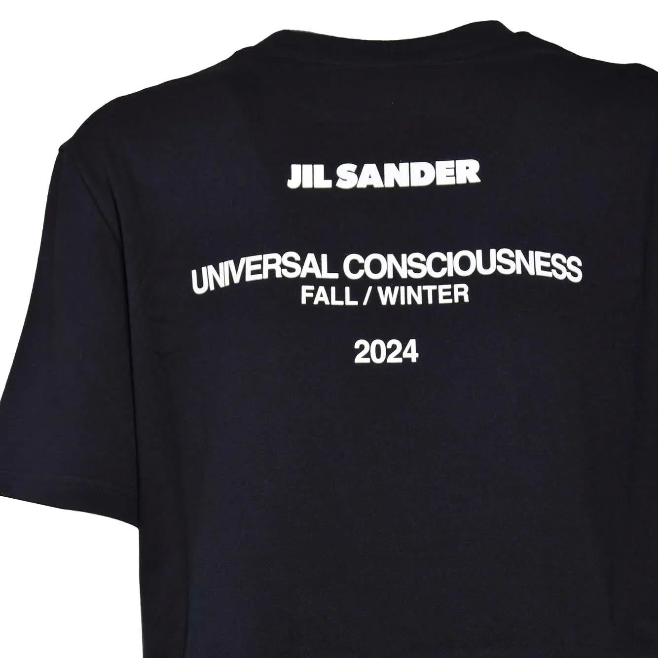 Jil Sander Universal J02GC0128J46219 t-shirt nera cotone