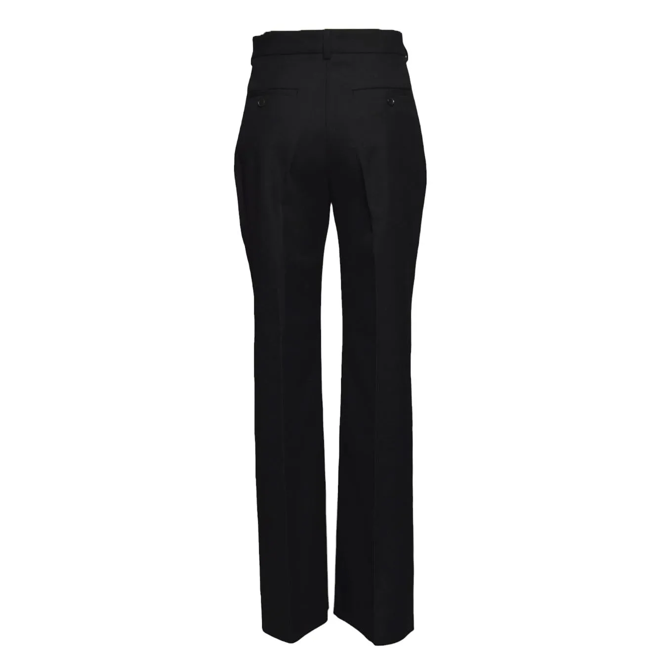 Bally WTR035WO235 pantalone svasato nero in lana