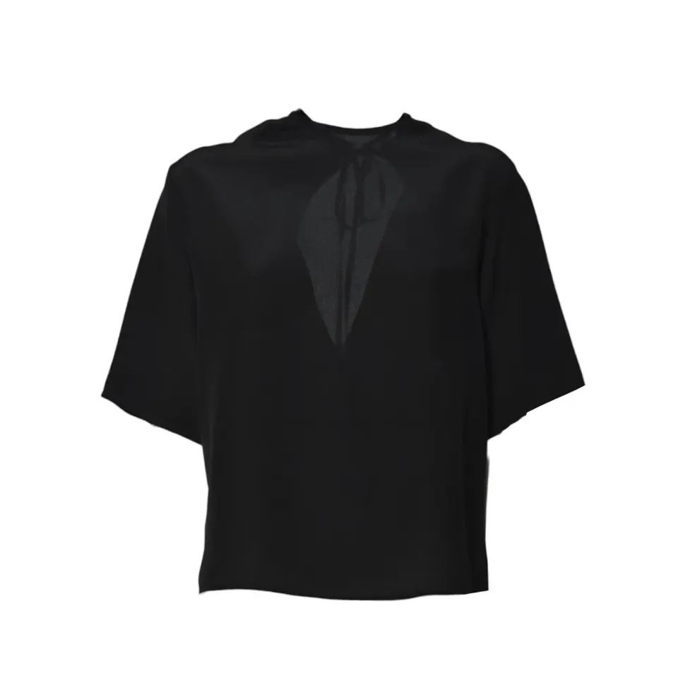 Covert Sanda CW5235CS039 t-shirt nera seta schiena