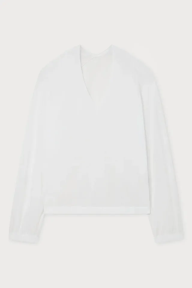 Ports 1961 PW226KFV01 maglia scollo V bianco ottico