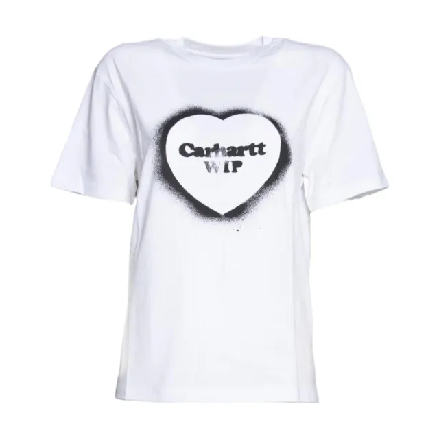 Carhartt Wip I036907 Spray Heart t-shirt bianco cotone