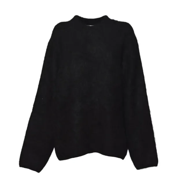 Séfr Haru MFW24HARUBLA maglione nero alpaca uomo