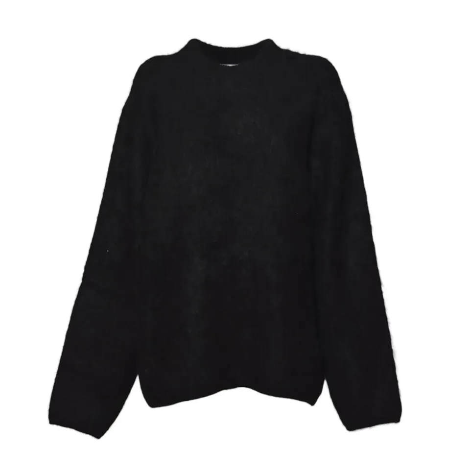 Séfr Haru MFW24HARUBLA maglione nero alpaca uomo
