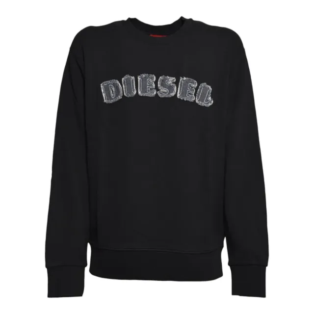 Diesel Junior J029850GEAD felpa ragazzo nera cotone