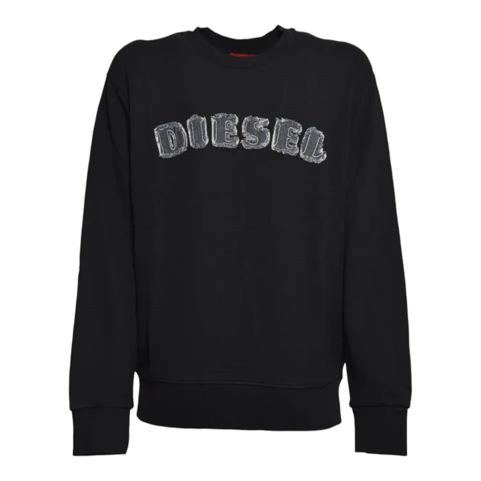 Diesel Junior J029850GEAD felpa ragazzo nera cotone