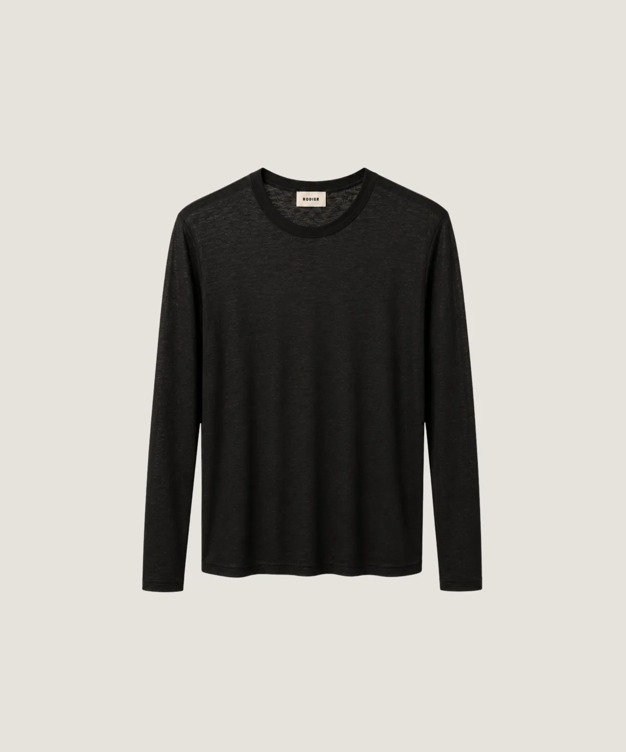 Rodier T-Shirt Maniche Lunghe Donna Nera Maglia Fine