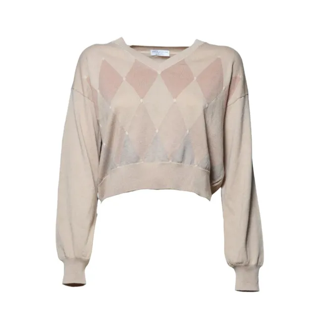 Ballantyne B1P85612C01 maglia scollo V rosa antico