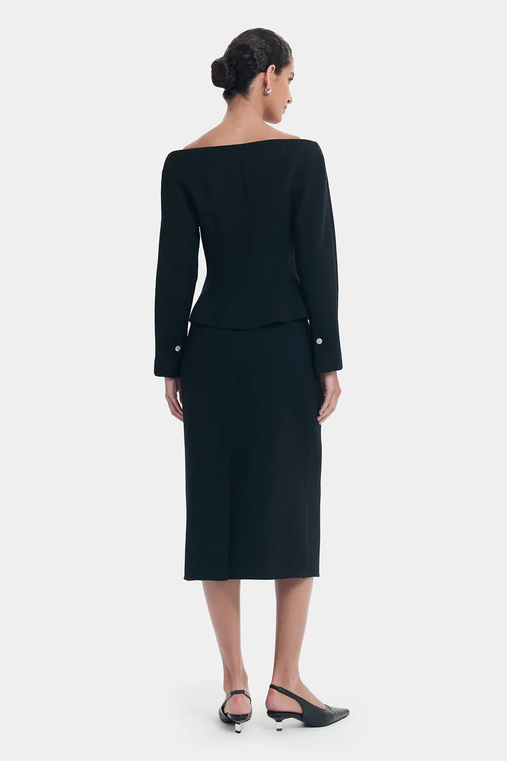 PORTS Class Twist Off Shoulder giacca black mix spalle scoperte