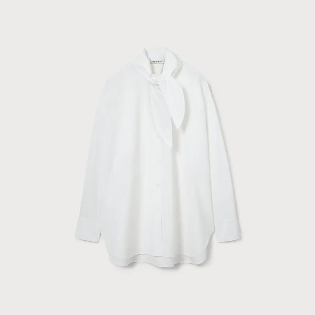 PORTS Scarf-Tie PW426HLS02 camicia bianca collo fiocco