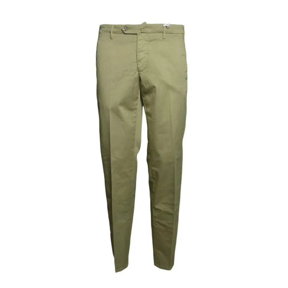 L.B.M. 1911 848045307 pantalone verde cotone uomo