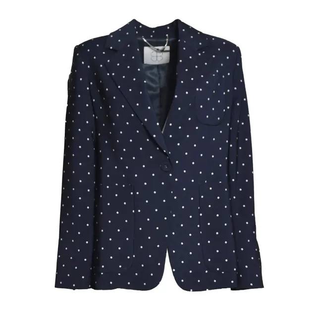Room52 Flora T565TRF96 giacca donna blu pois viscosa