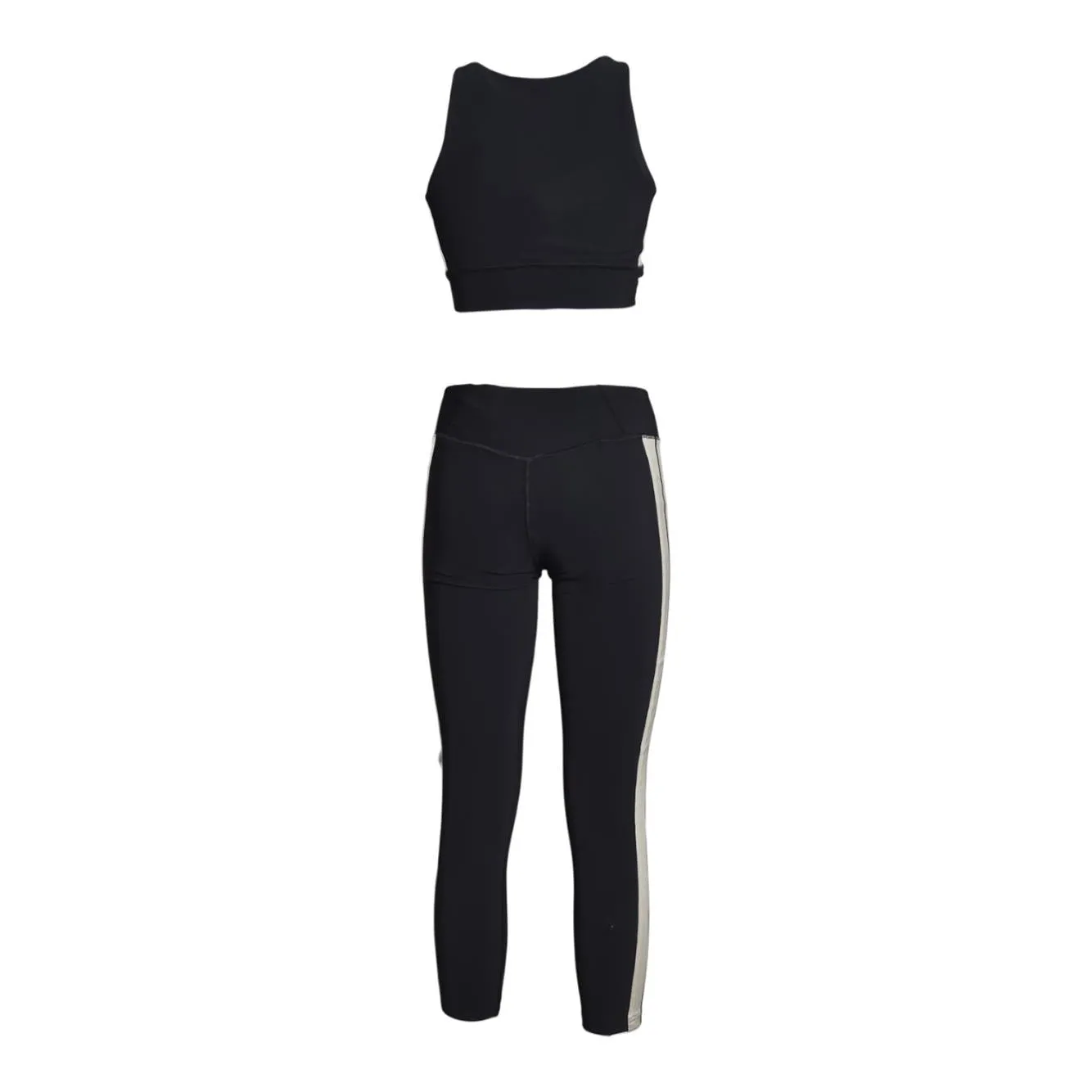 Palm Angels PWVG022S26FAB001 leggings nero logo