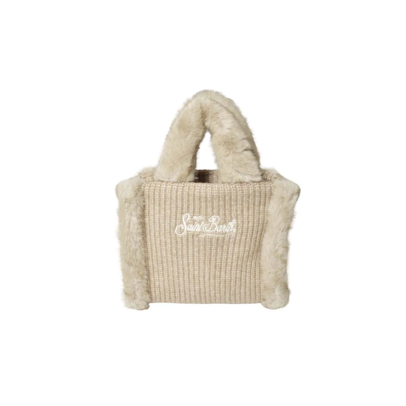 Saint Barth VAMI022 Vanity Mini tote shearling beige