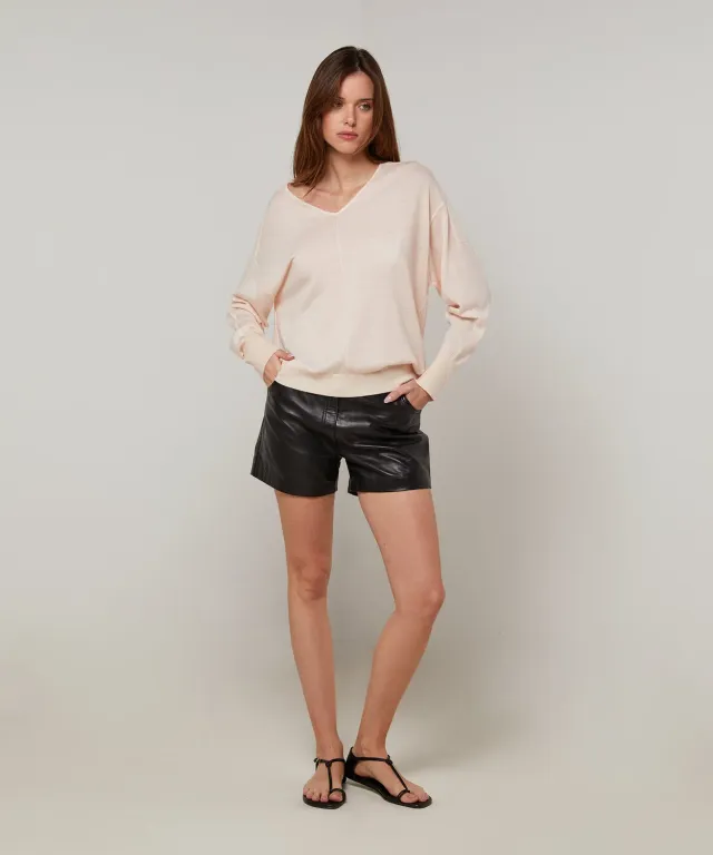 Rodier Maglione Oversize Scollo a V Beige Sedia