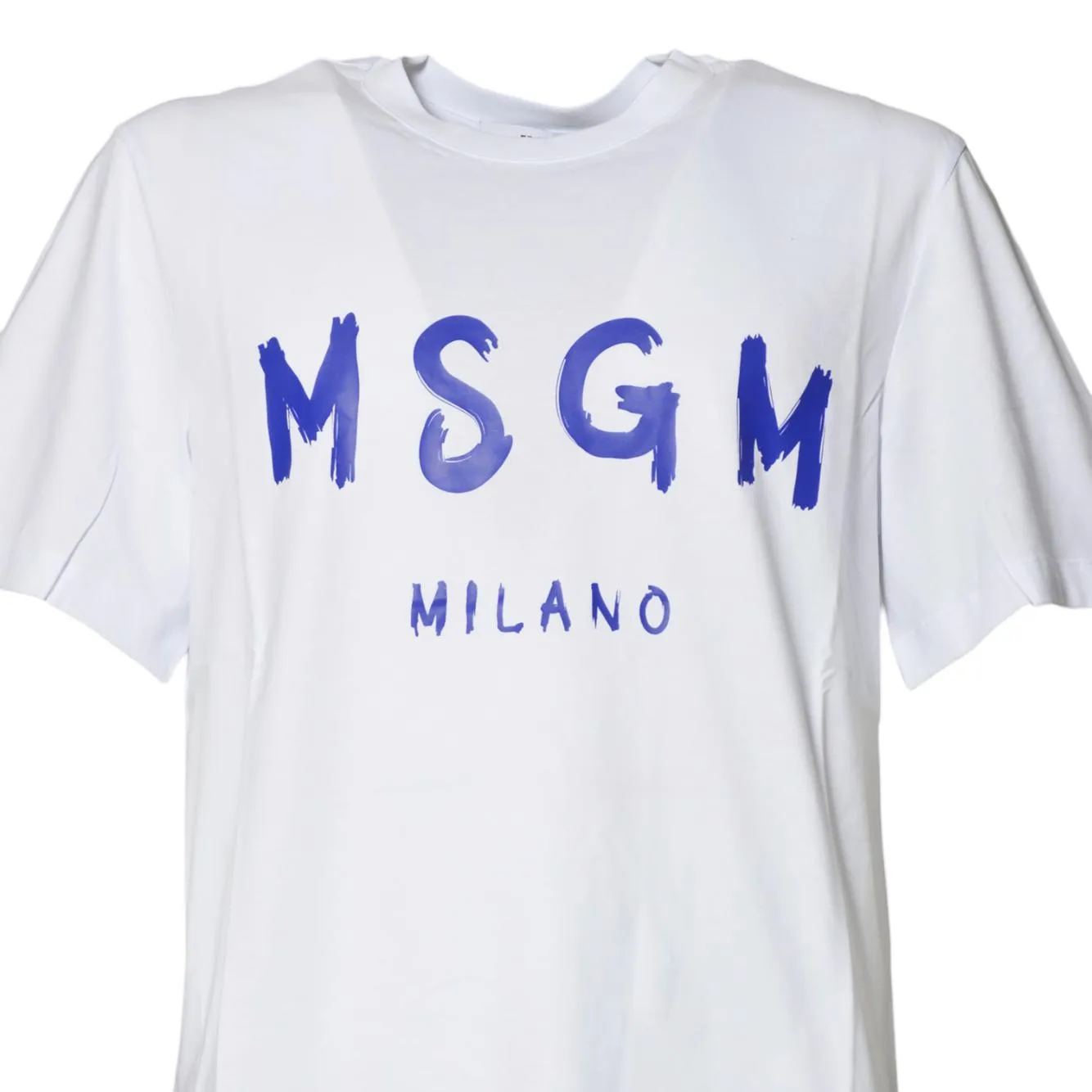 MSGM 3440MM510237002 T-shirt Cotone Bianco Blu XL