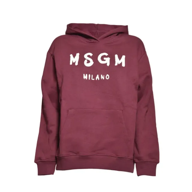 MSGM Junior F5MSJUHS019 felpa cappuccio bordeaux 14A