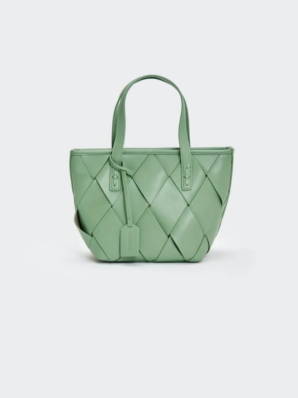 Vicolo Hoshi Small borsa a mano salvia intrecciata