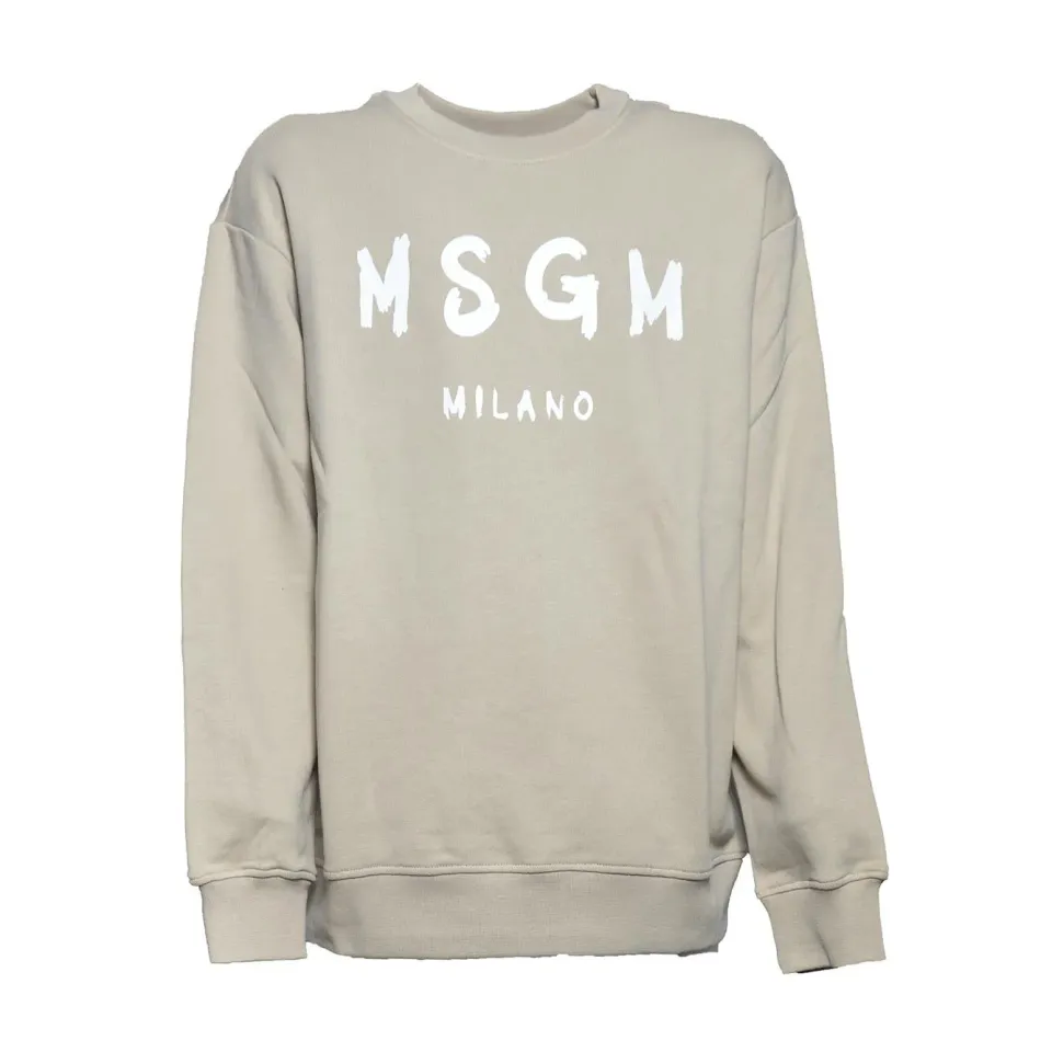 MSGM Junior S6MSJUSW007 felpa bambino sabbia cotone
