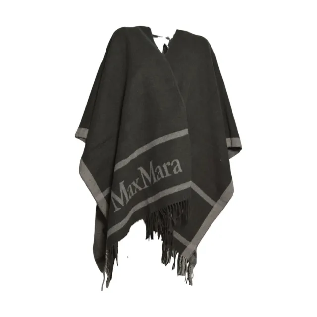 MaxMara Hilde mantella verde scuro lana