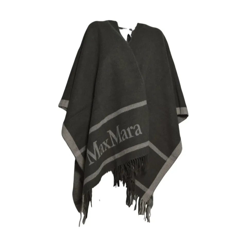 MaxMara Hilde mantella verde scuro lana