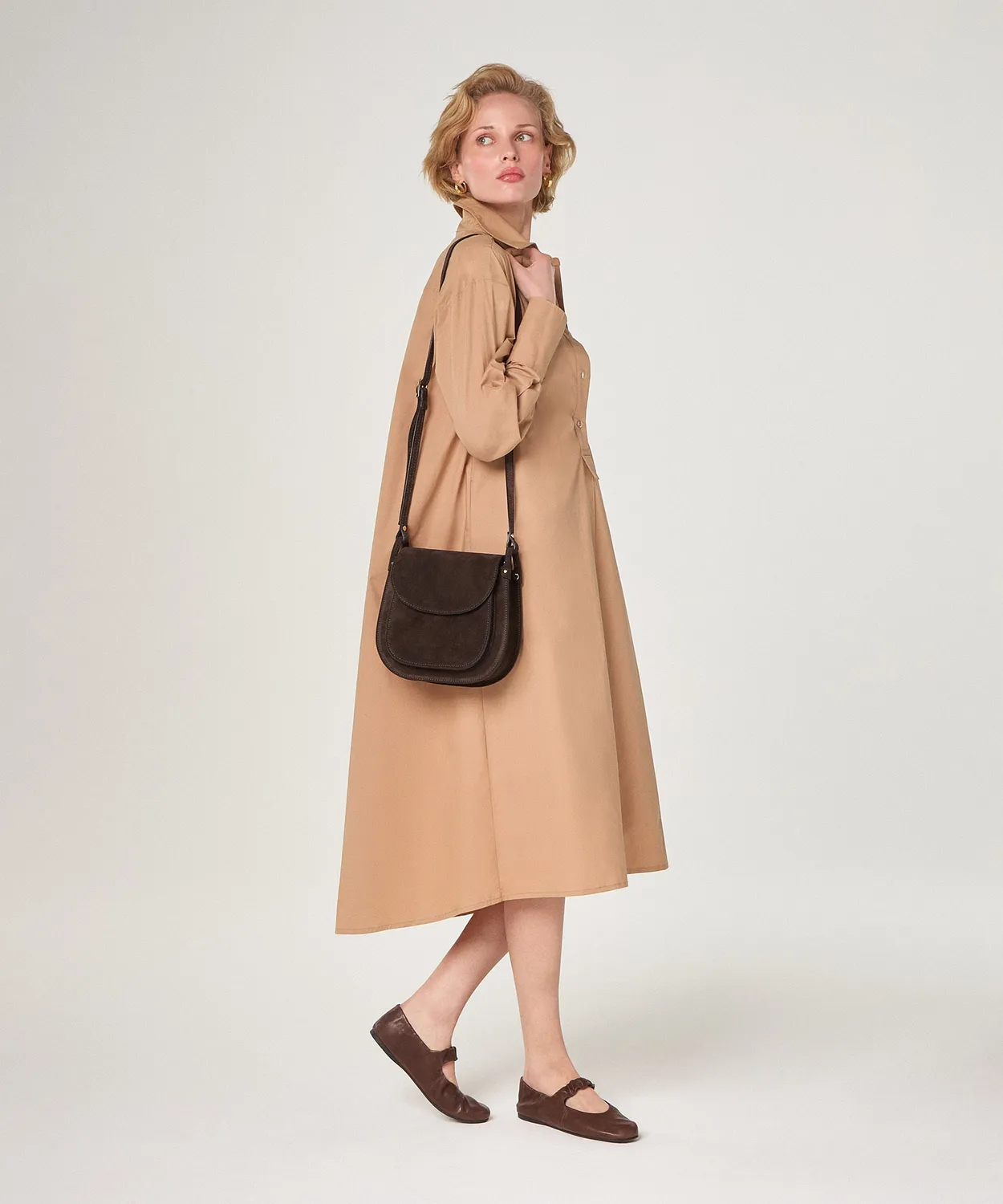 Rodier Borsa Vicky Messenger Marrone Scamosciata