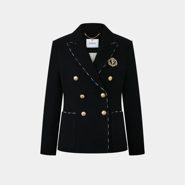 PORTS FW25 blazer marine nero bottoni oro taglie 2-10