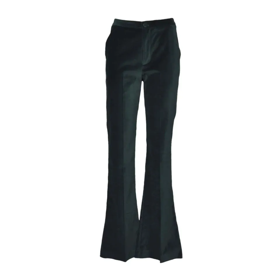 Merci P393A pantalone velluto verde bottiglia cotone