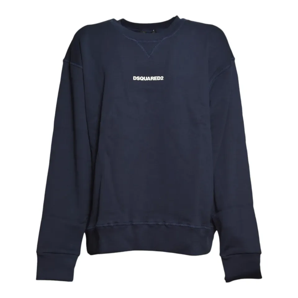 Dsquared2 Junior DQ2739D0AIZDQ864 felpa blu cotone