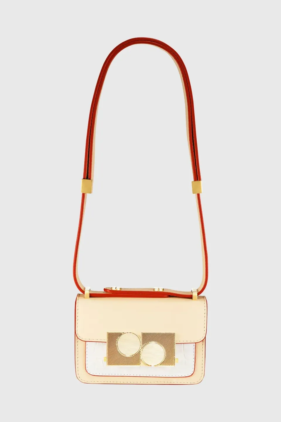 Ports 1961 Anika borsa bianca pelle box tracolla