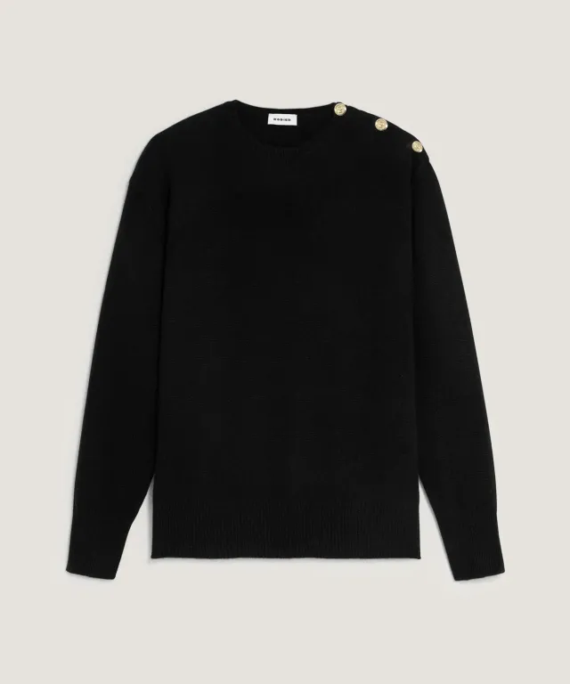 Rodier maglione oversize cashmere nero donna
