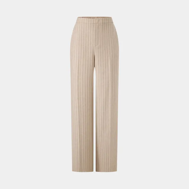 Ports SS25 pantaloni palazzo beige prairie bro str