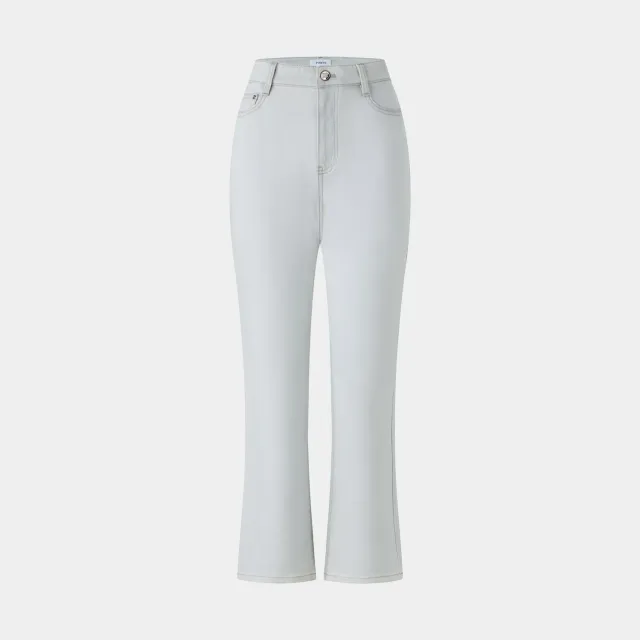 PORTS 1961 Cropped Kick-Flare jeans grigio chiaro