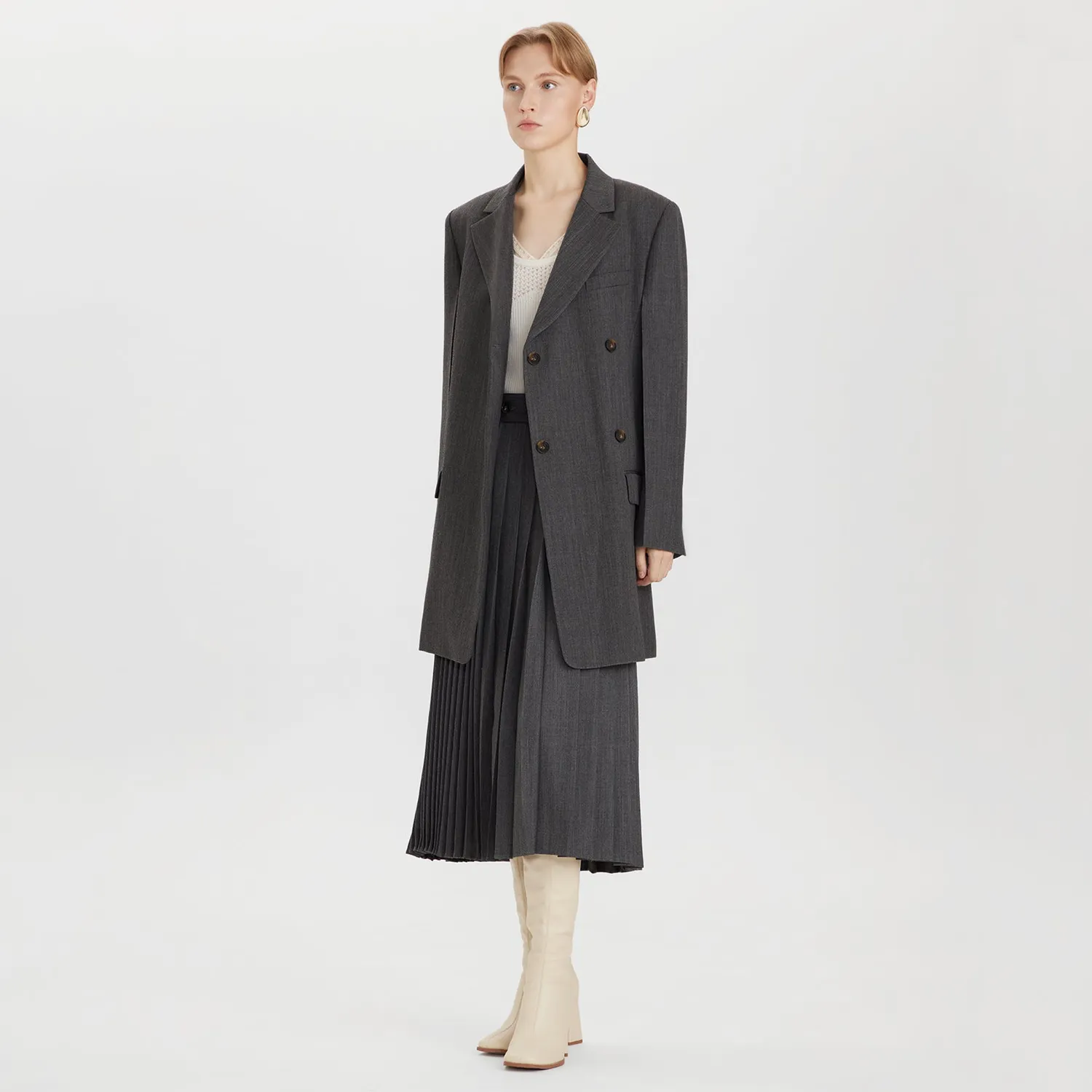 PORTS Coat PW426CDB02 cappotto lana monopetto lungo