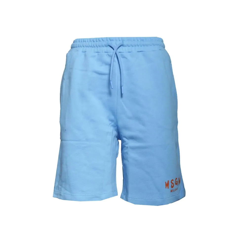 MSGM Junior S6MSJUBE018 bermuda blu cotone