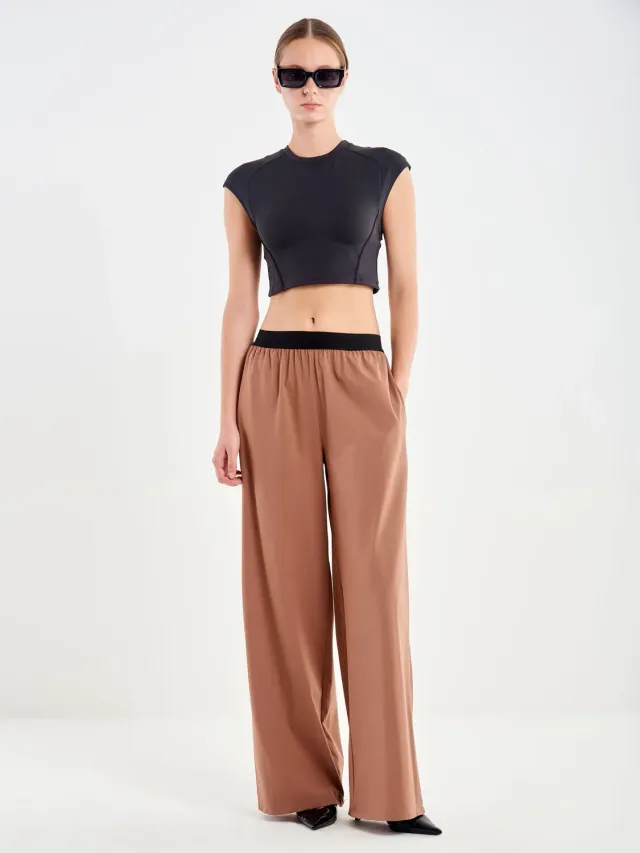 Vicolo Pantalone con Elastico pantalone tabacco XS