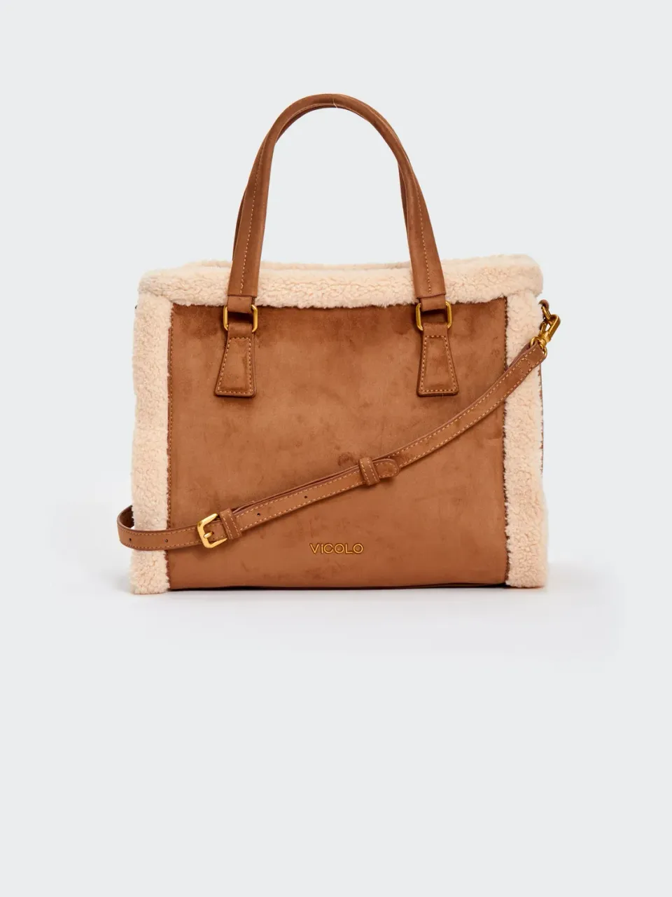 Vicolo Borsa Lumi Tote Medium marrone Unica suede