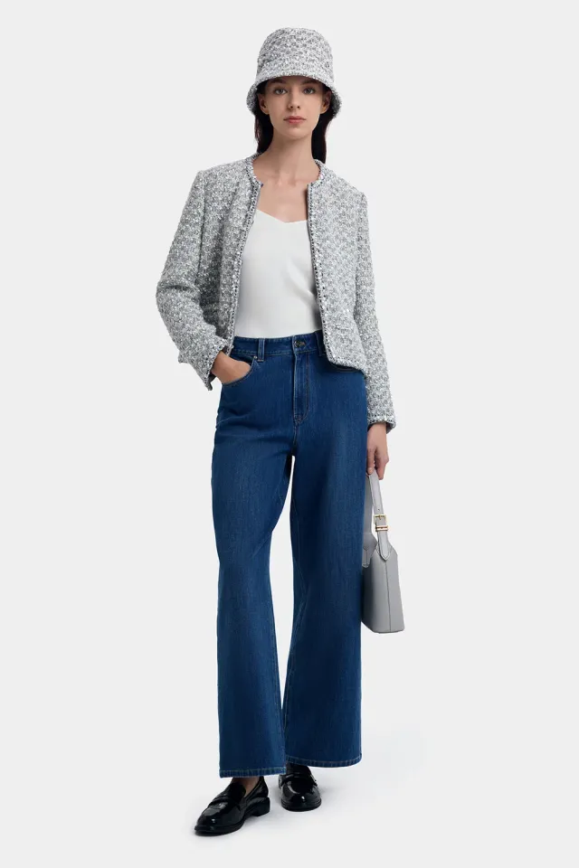 PORTS Alpine Elegance giacca tweed Quiet Gray Mix lana