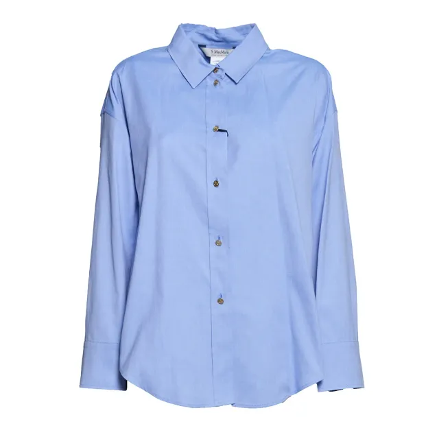 S Max Mara camicia donna azzurra cotone