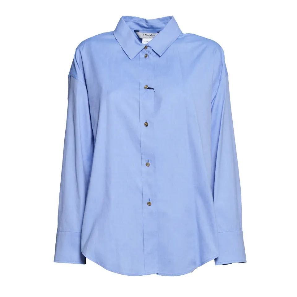 S Max Mara camicia donna azzurra cotone