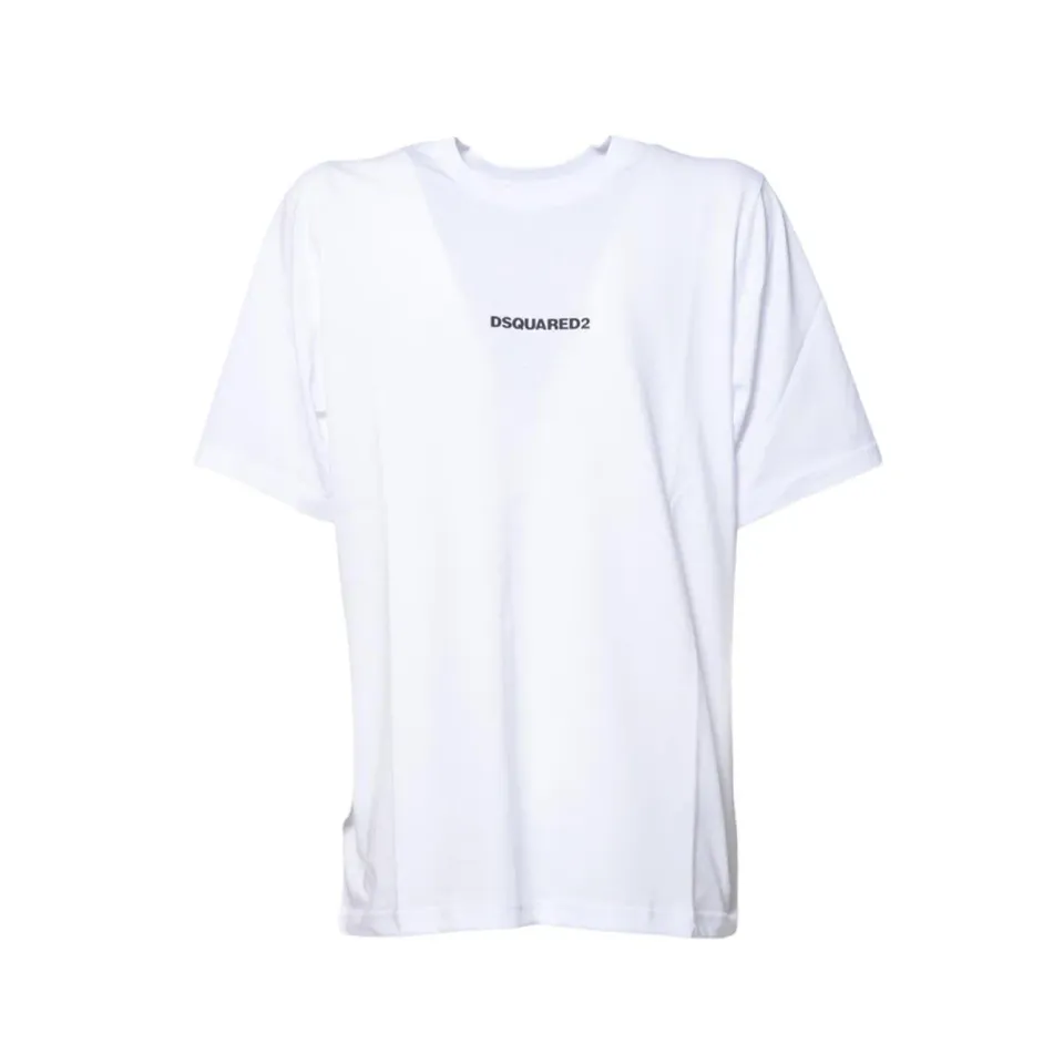 Dsquared2 Junior DQ2823D004G t-shirt bianca cotone