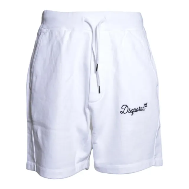 Dsquared2 S74MU0969D25029 bermuda bianco jersey cotone