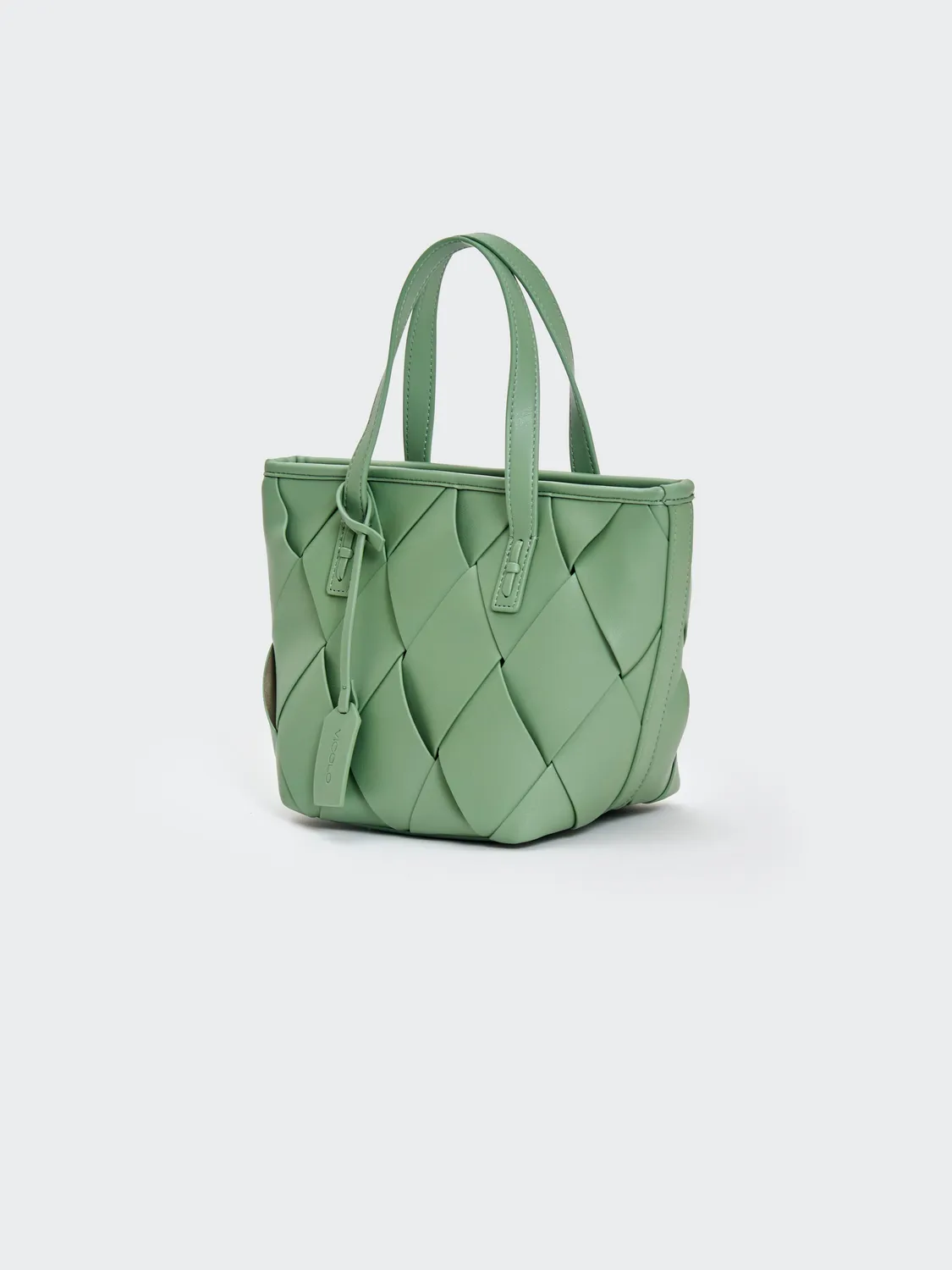 Vicolo Hoshi Small borsa a mano salvia intrecciata