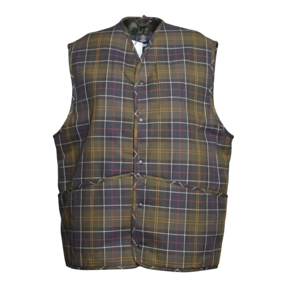 Barbour MLI0065MLI tartan liner giubbino verde cotone