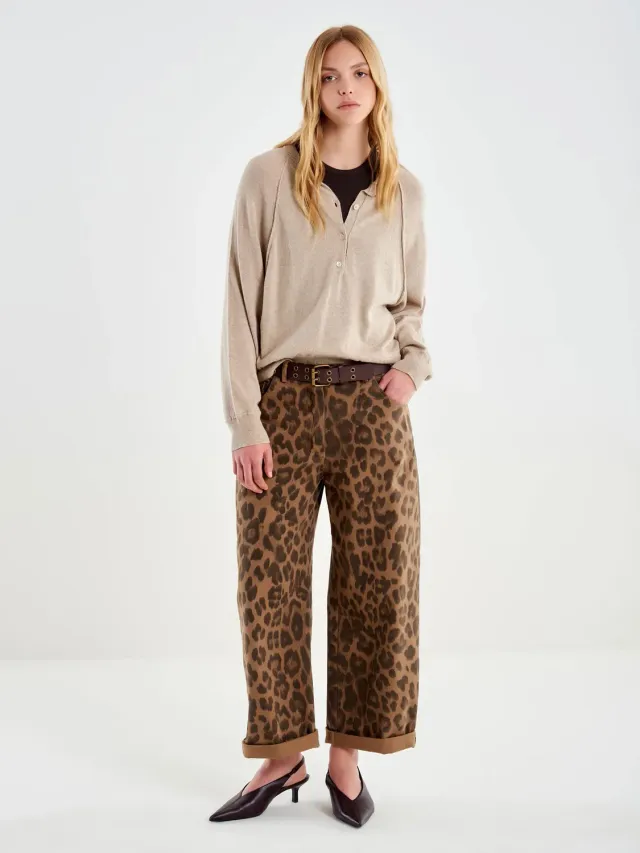 Vicolo Serafino Over Misto Lana Beige Taglia Unica