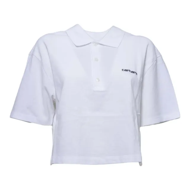 Carhartt WIP I034553 Script polo donna bianco nero
