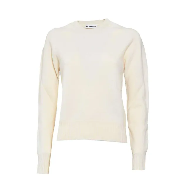 Jil Sander J01GP0103J14603 pullover panna lana bouclé