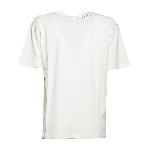 MSGM Junior S6MSJBTH240 t-shirt crema cotone