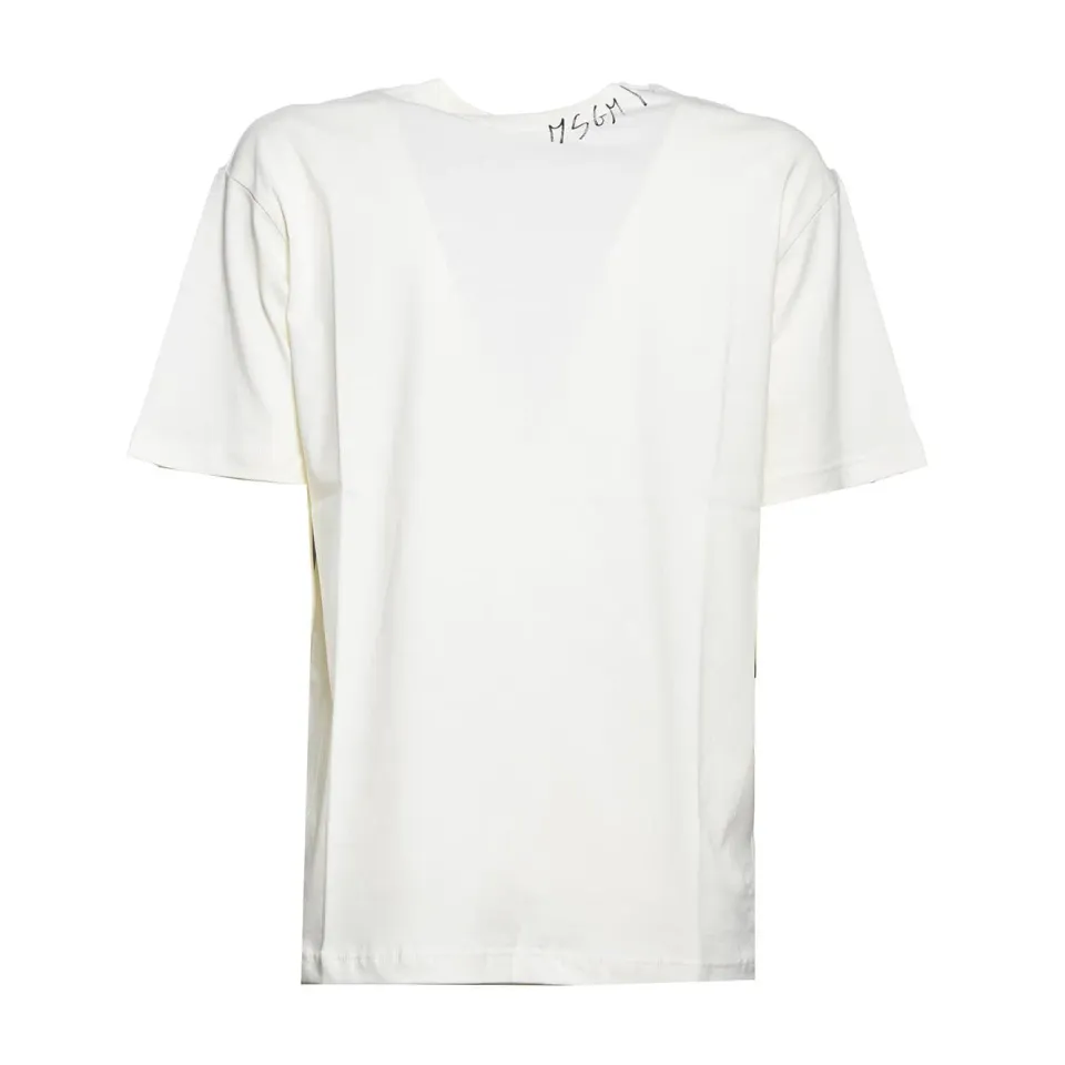 MSGM Junior S6MSJBTH240 t-shirt crema cotone